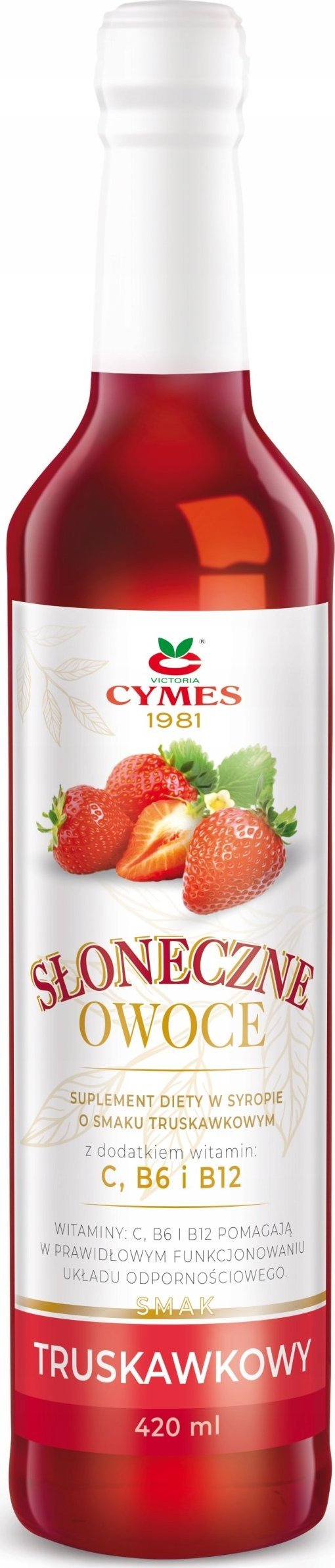 CYMES Cymes Słoneczne Owoce Syrop o smaku truskawki 420 ml