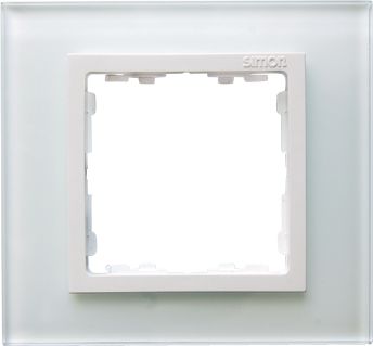 Kontakt-Simon Ramka pojedyncza Simon 82 szklana biały (82617-30)