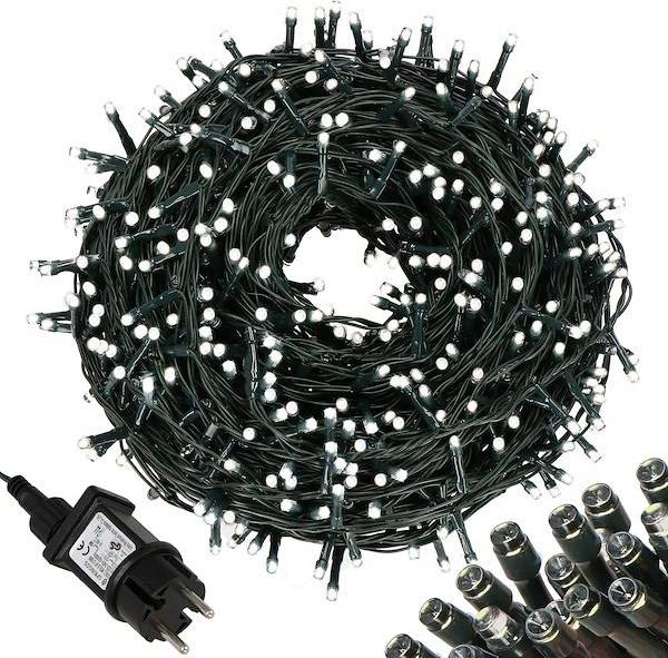 Lampki choinkowe Springos 1000 LED białe zimne