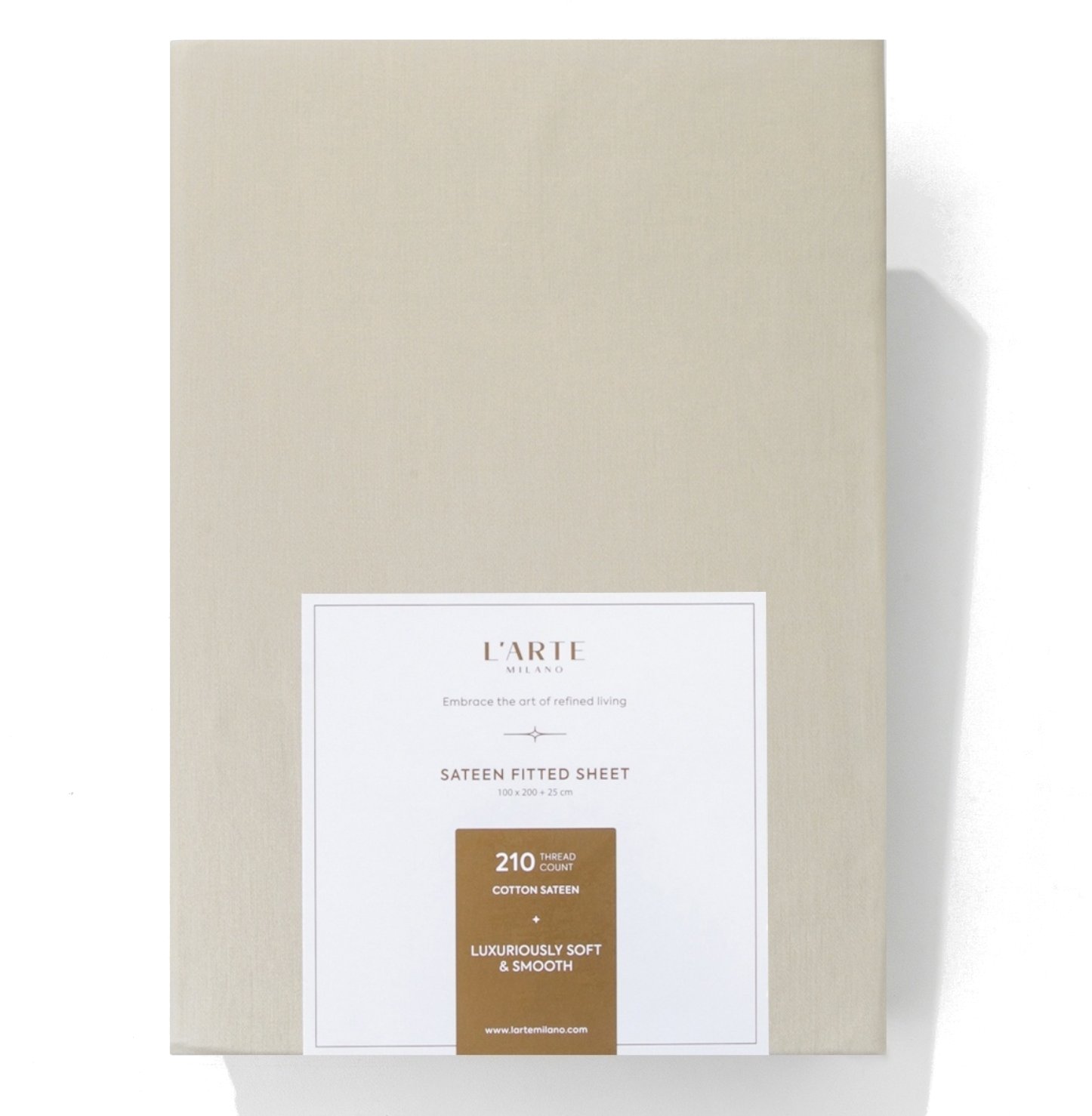 Satynowe prześcieradło z gumką L'ARTE MILANO 140x200 cm