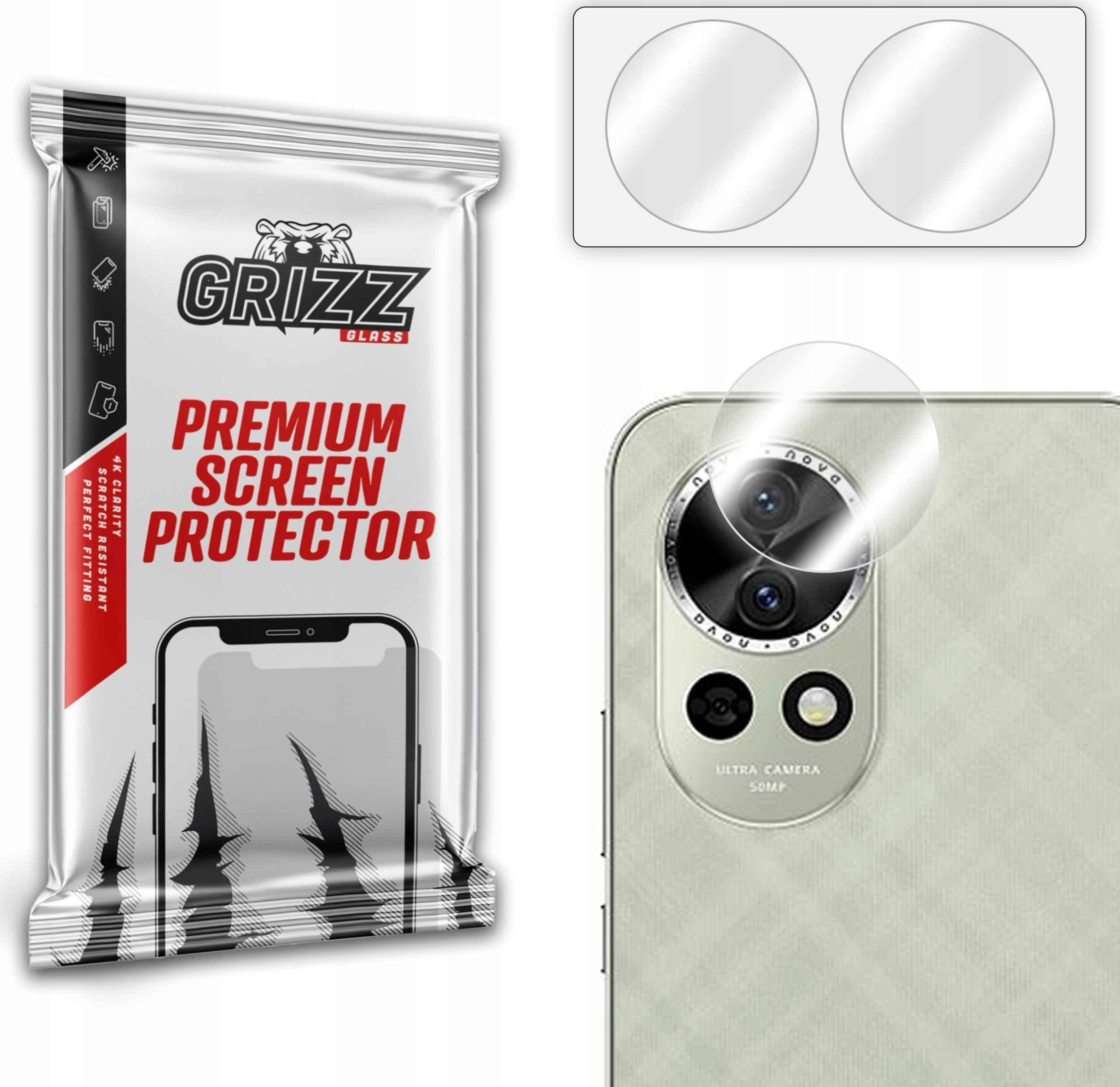GrizzGlass Szkło na aparat GrizzGlass HybridGlass Camera do Huawei nova 13