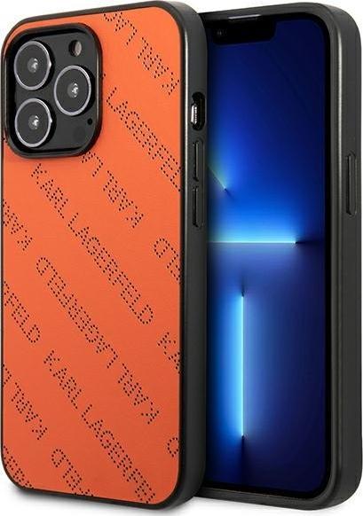 Karl Lagerfeld KLHCP13XPTLO iPhone 13 Pro Max 6,7" hardcase pomarańczowy/orange Perforated Allover