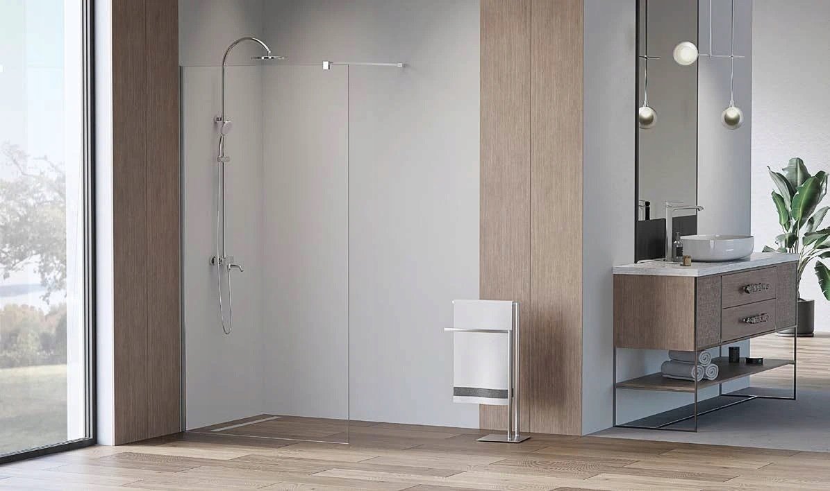 Parawan nawannowy Caldo DS-0011 Ścianka walk-in ze szkła przezroczystego 80x200 z powłoką 8mm