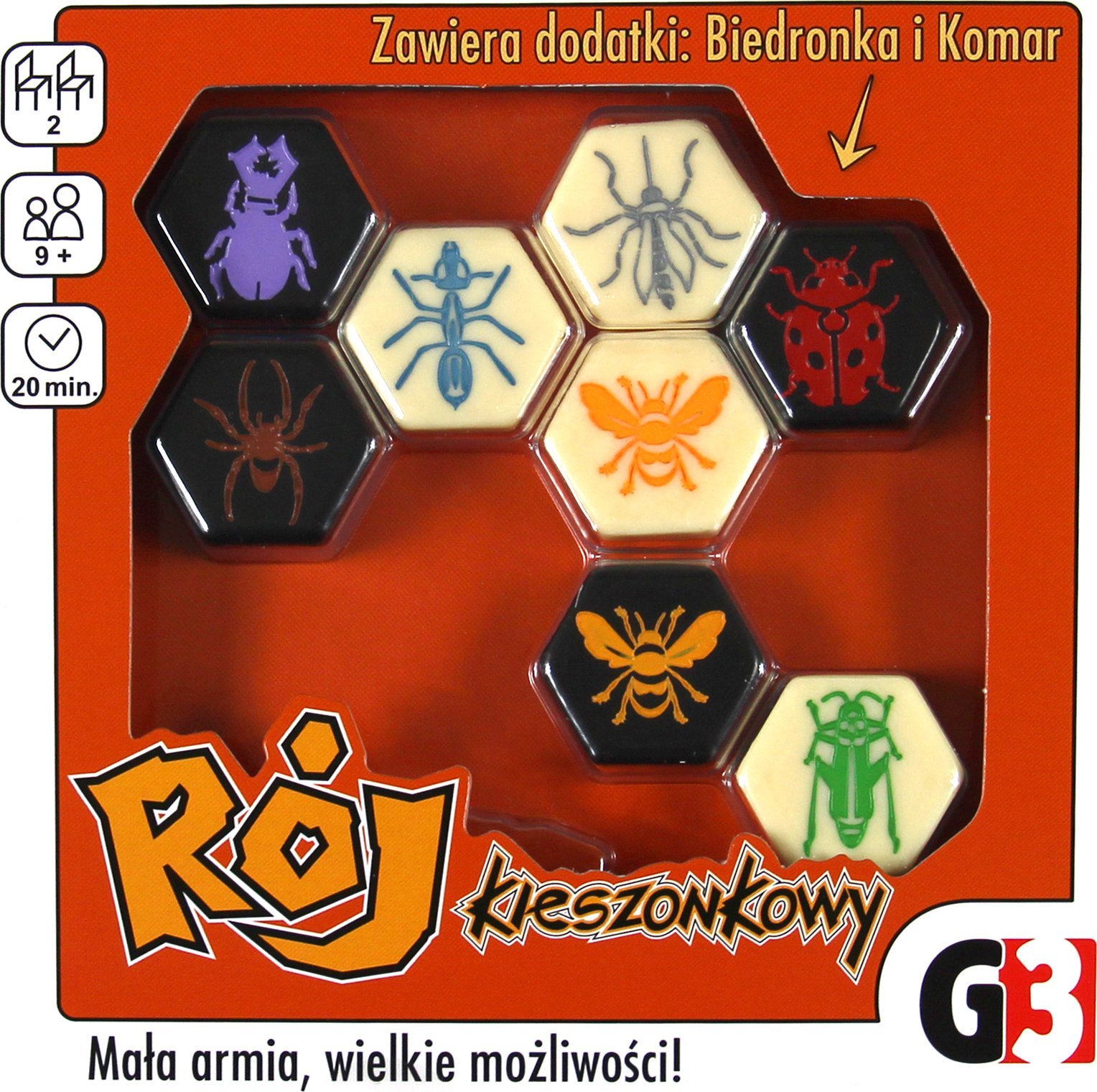 Rebel Gra logiczna Rój kieszonkowy z dodatkami Komar i Biedronka