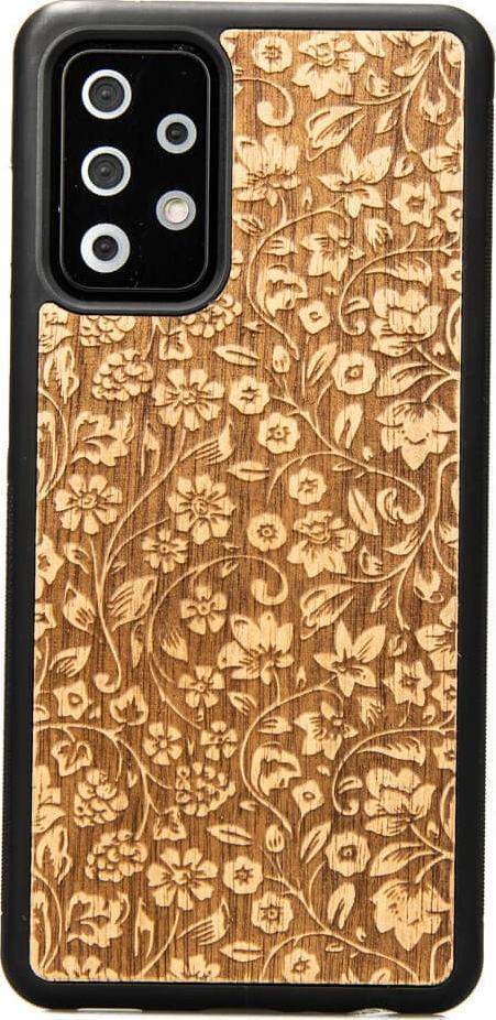BeWood Drewniane Etui Samsung Galaxy A52/A52s 5G KWIATY POLNE ANIEGRE