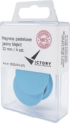 Victory Office Magnesy 32mm VICTORY OFFICE PRODUCTS 5032KM4-071 pastelowe jasnoniebieskie 4szt