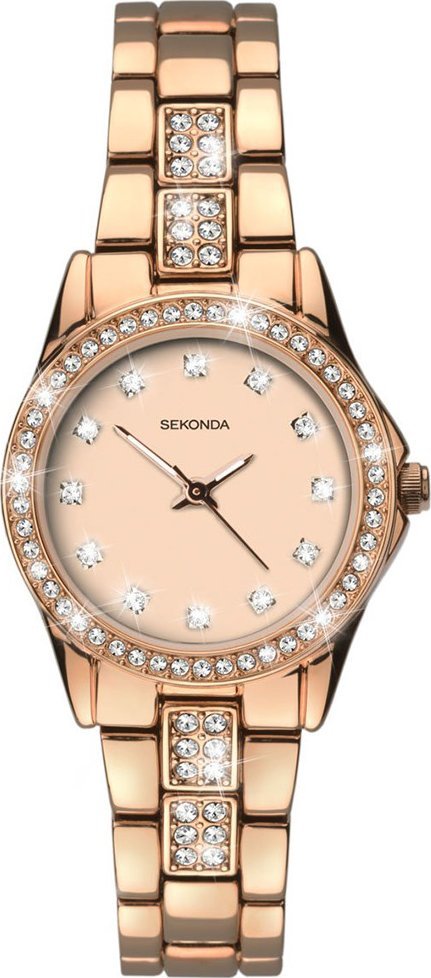 Zegarek Sekonda Zegarek damski Sekonda 2034 CYRKONIE różowe złoto