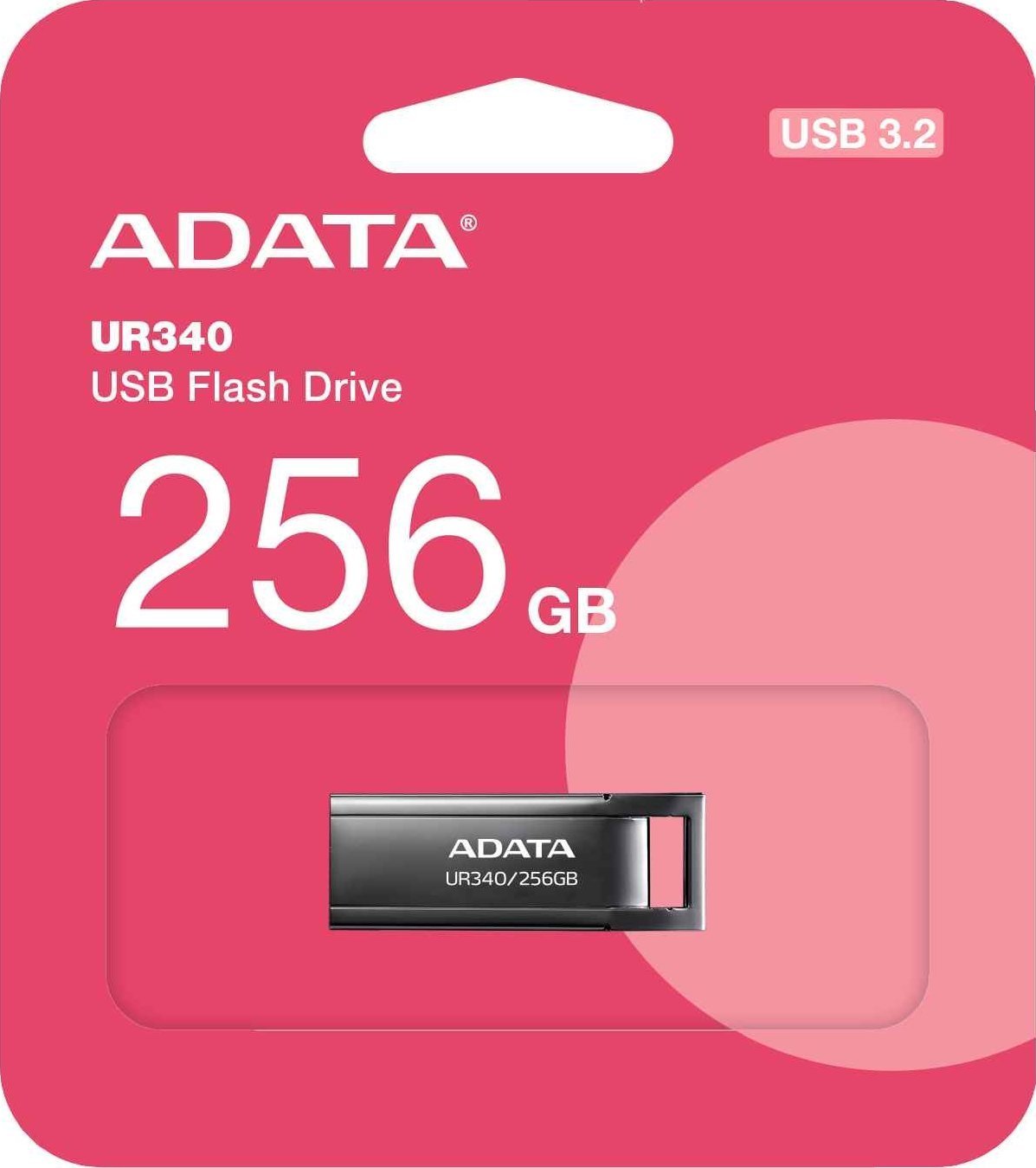 Pendrive ADATA MEMORY DRIVE FLASH USB3.2 256G/BLACK AROY-UR340-256GBK ADATA