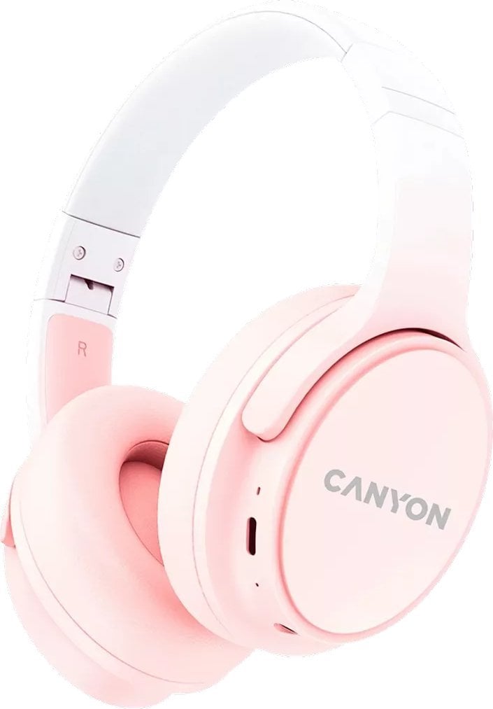 Canyon OnRiff 4 Zestaw słuchawkowy Bezprzewodowy Opaska na głowę Połączenia/Muzyka/Sport/Codzienność USB Type-C Bluetooth Różowy