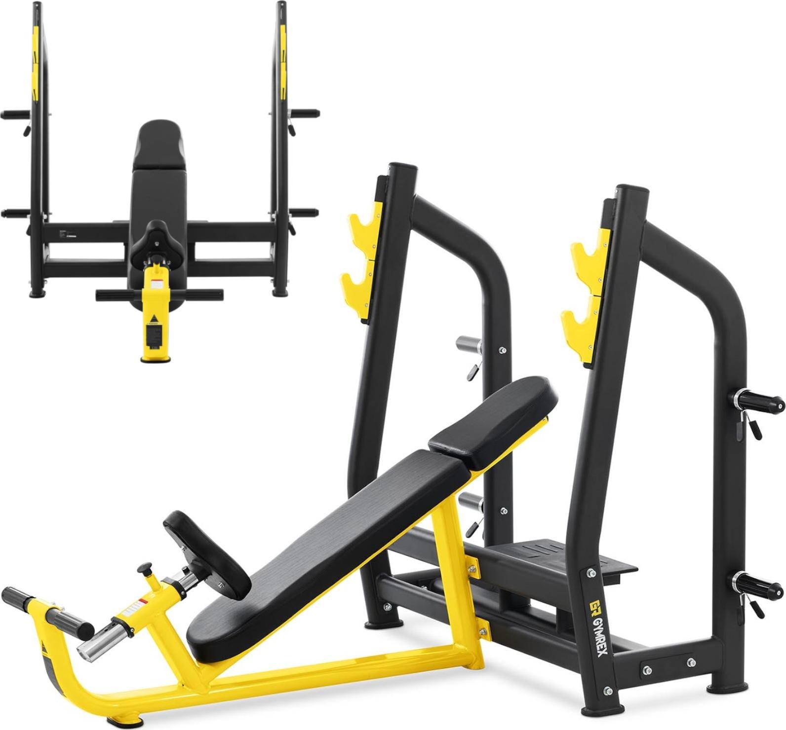 Gymrex Ławeczka treningowa czarno-żółta