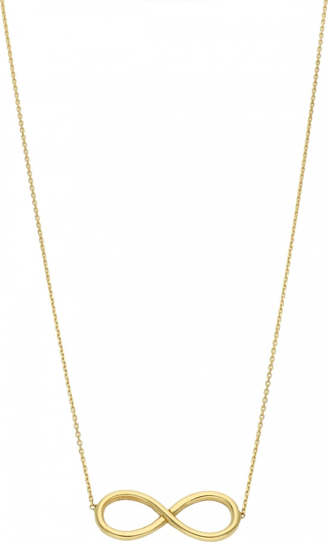 Rosanto Złoty naszyjnik celebrytka z nieskończonością 45 cm 585 14k