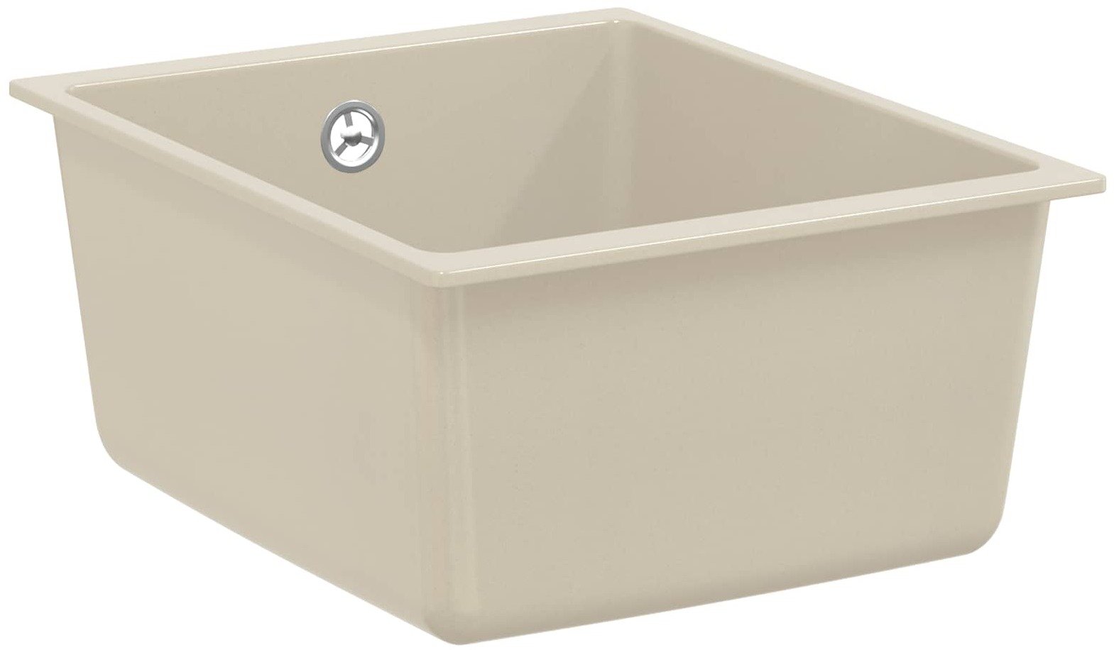 vidaXL Zlew Beżowy 370 x 460 mm 80% Kwarc i 20% Żywica