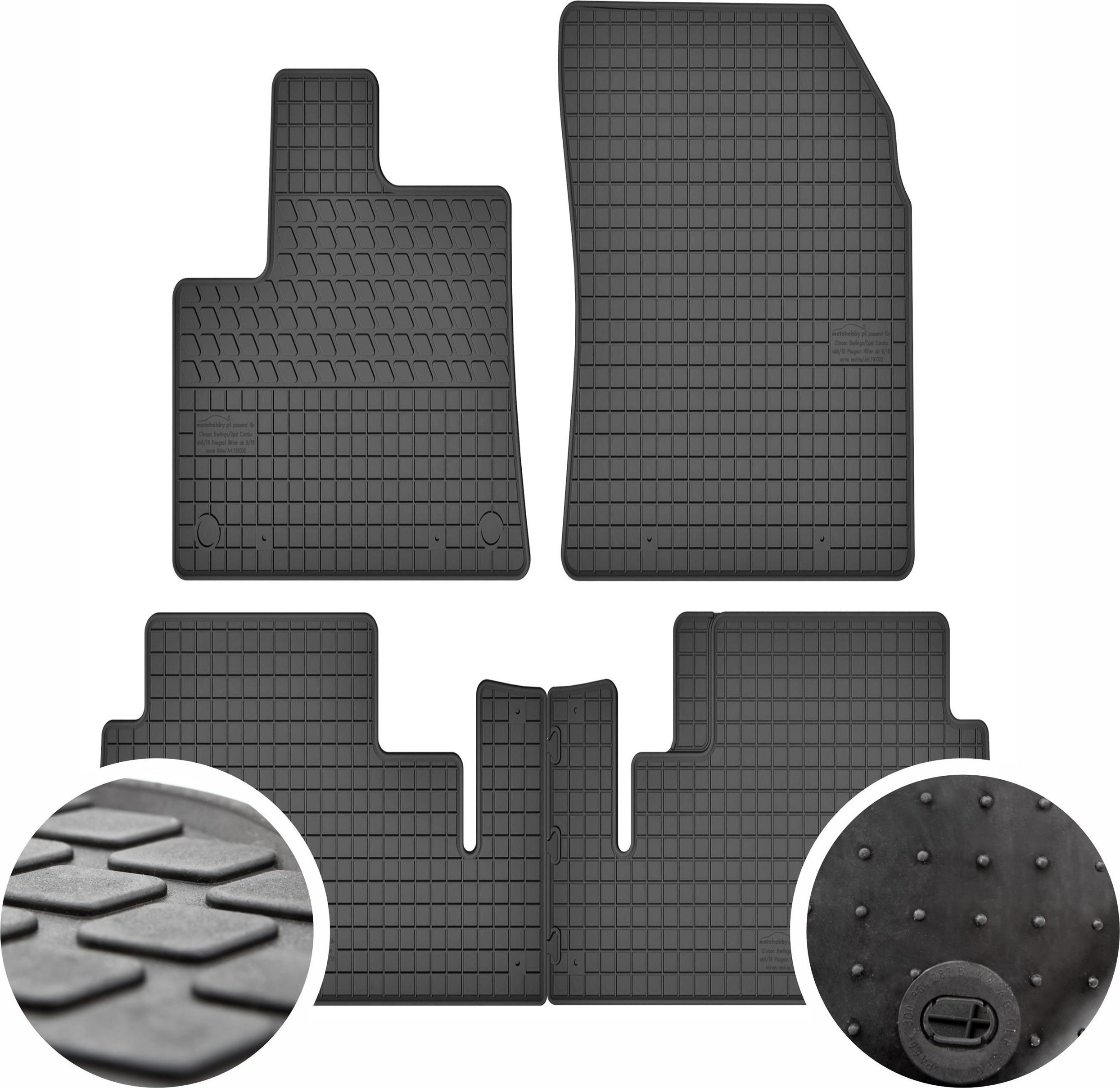 Cikcar Dywaniki gumowe do Opel Combo E