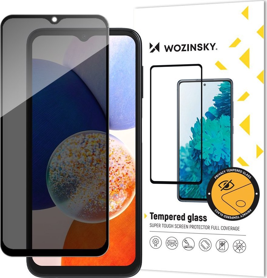 Wozinsky Wozinsky Privacy Glass szkło hartowane Samsung Galaxy A14 5G / Galaxy A14 / Galaxy A34 5G z filtrem Anti Spy prywatyzujące