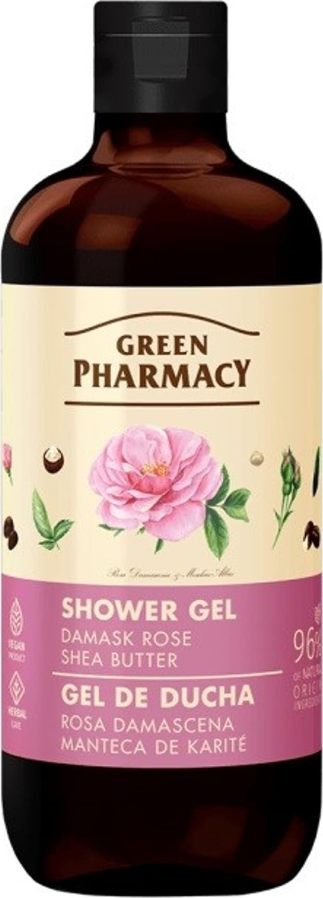 Green Pharmacy GREEN PHARMACY Multi Żel pod prysznic Róża damasceńska i Masło shea 500 ml