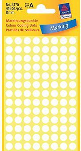 Avery Zweckform ETYK.ZF 3175 8 MM KÓŁKA BIAŁE ETYKIETA - 3175