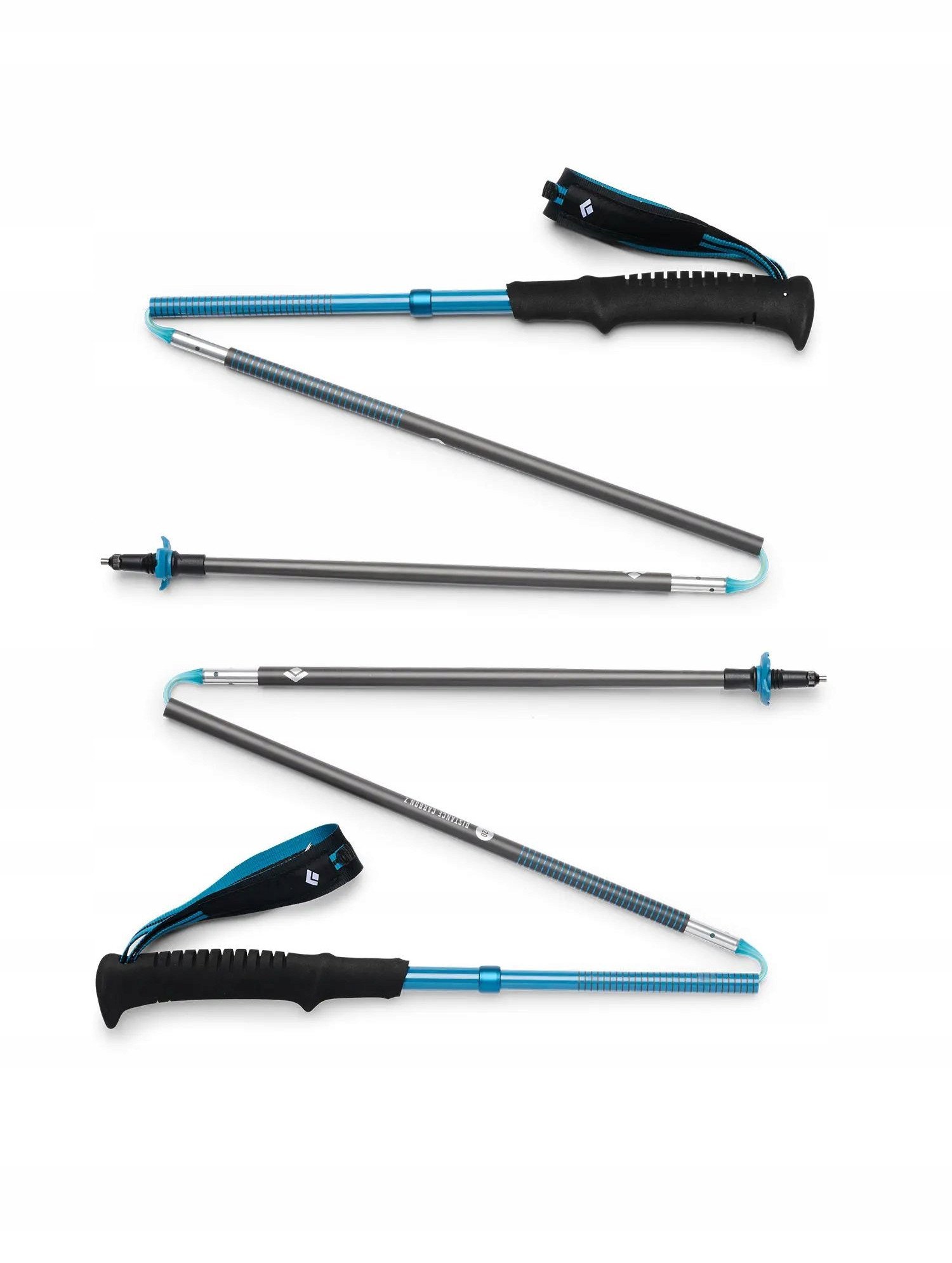 Trekkingstöcke Distance Carbon Z(anthrazit/blau, 1 Paar, 120 cm)