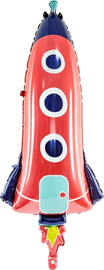 Party Deco Balon foliowy Rakieta - 44 x 115 cm - 1 szt. uniwersalny