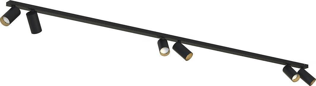 Lampa sufitowa Nowodvorski 6-punktowa lampa reflektorowa Mono 7770 metalowa do salonu czarna