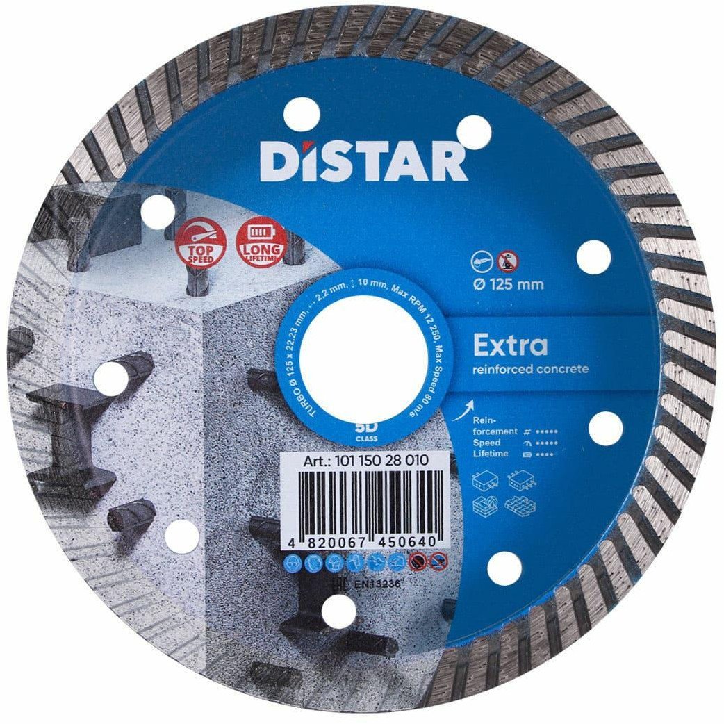 DISTAR TARCZA DIAMENTOWA EXTRA 125 x 2,2 x 22,23mm TURBO