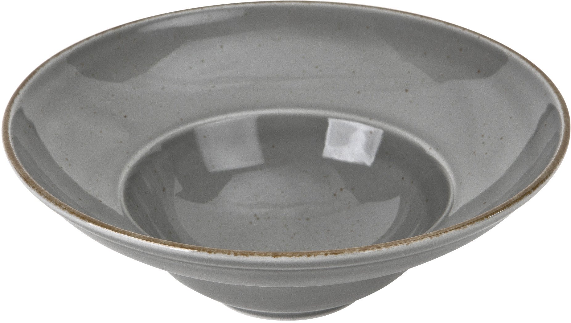 Talerz głęboki do pasty 26 cm Kaszub ART Szary