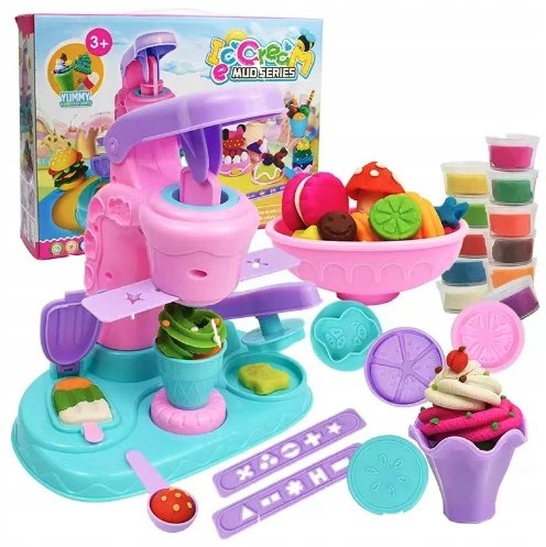 Ciastolina kolorowa lodziarnia maszynka do lodów zabawka dla dzieci prezent