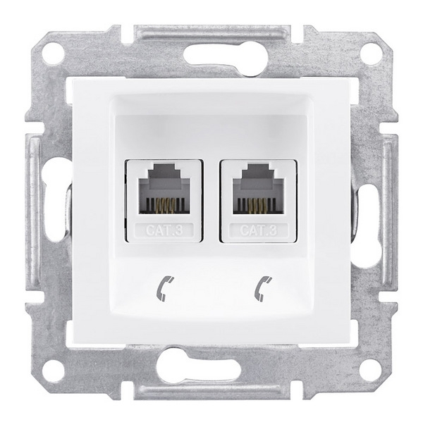 Schneider Electric Gniazdo telefoniczne 2xRJ11 białe - SDN4201121