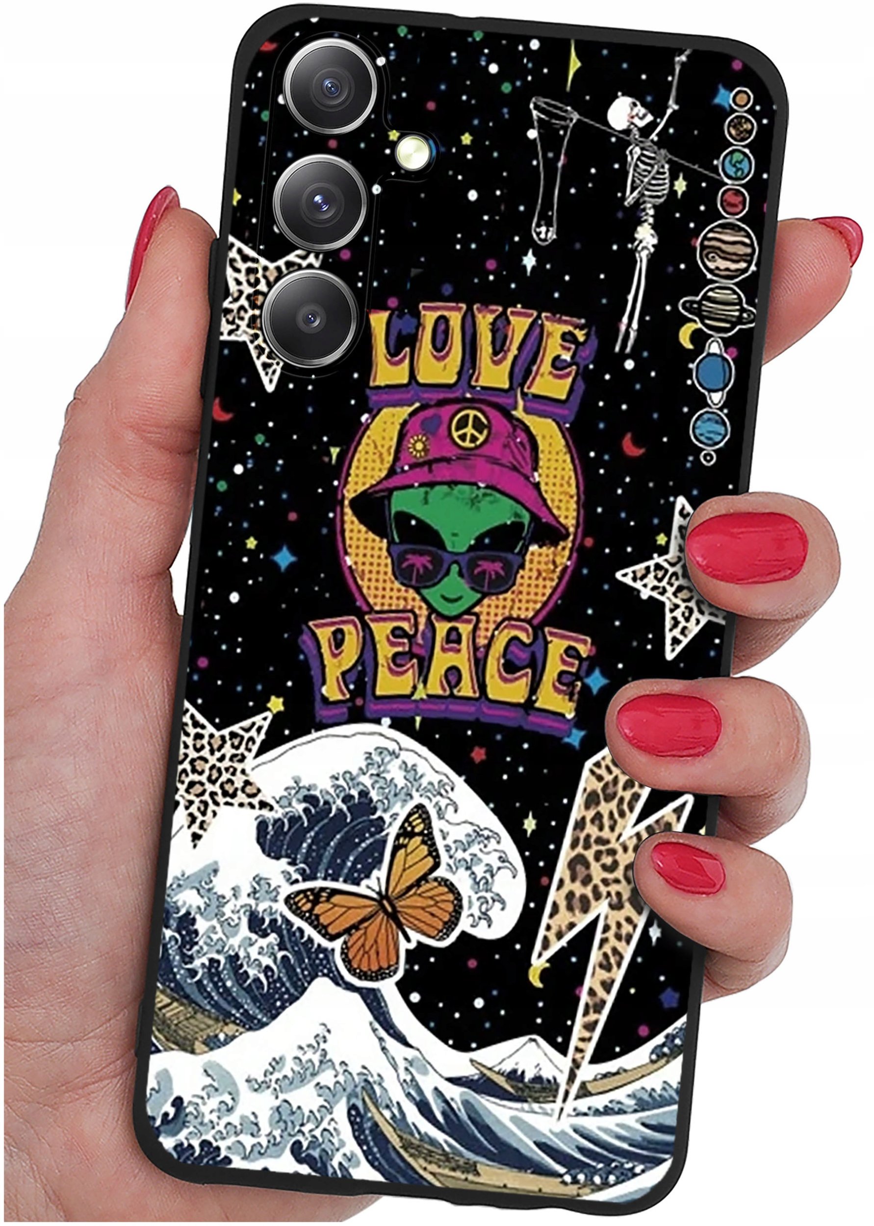 ETUI do Samsung Galaxy S25 WZORY | SILIKONOWE MATT CASE + SZKŁO 9H