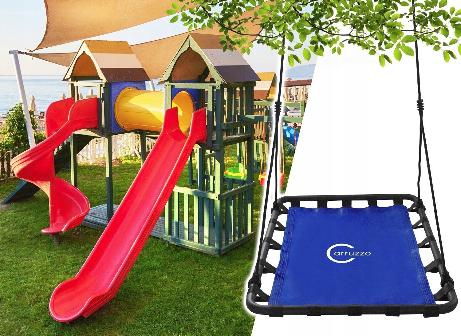 Carruzzo HS2 HUŚTAWKA OGRODOWA PROSTOKĄTNA HAMAK XXL