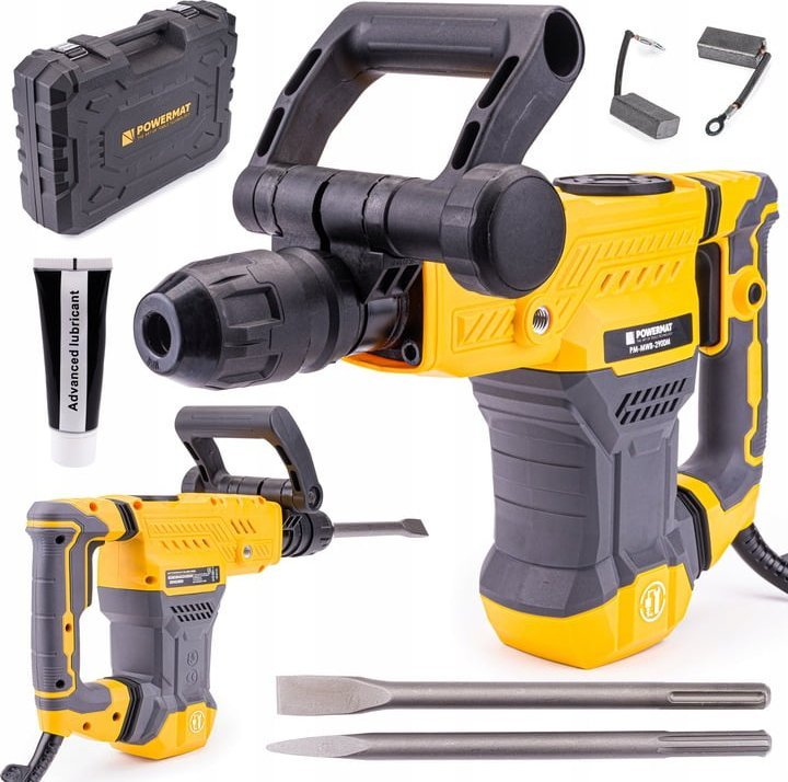 Powermat MŁOT WYBURZENIOWY UDAROWY DO KUCIA 18J SDS-MAX 2900W WALIZKA DŁUTA ZESTAW