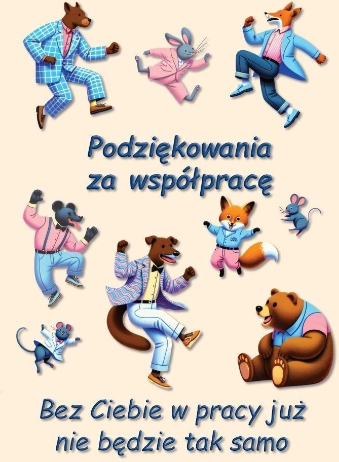 Kartka okolicznościowa Podziękowania za współpracę