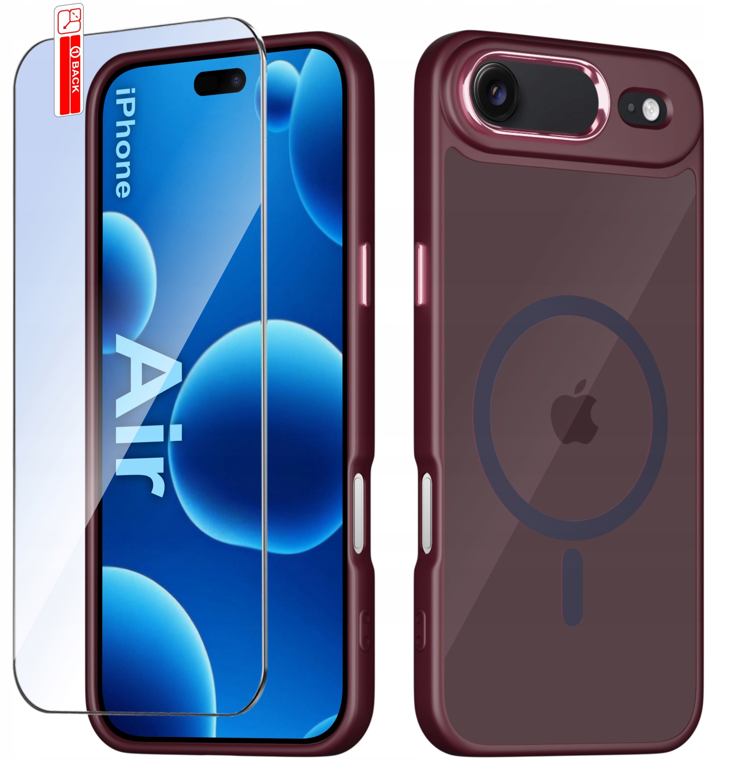 Etui do iPhone Air CASE do MagSafe MATOWE Magnetyczne PREMIUM + Szkło 9H