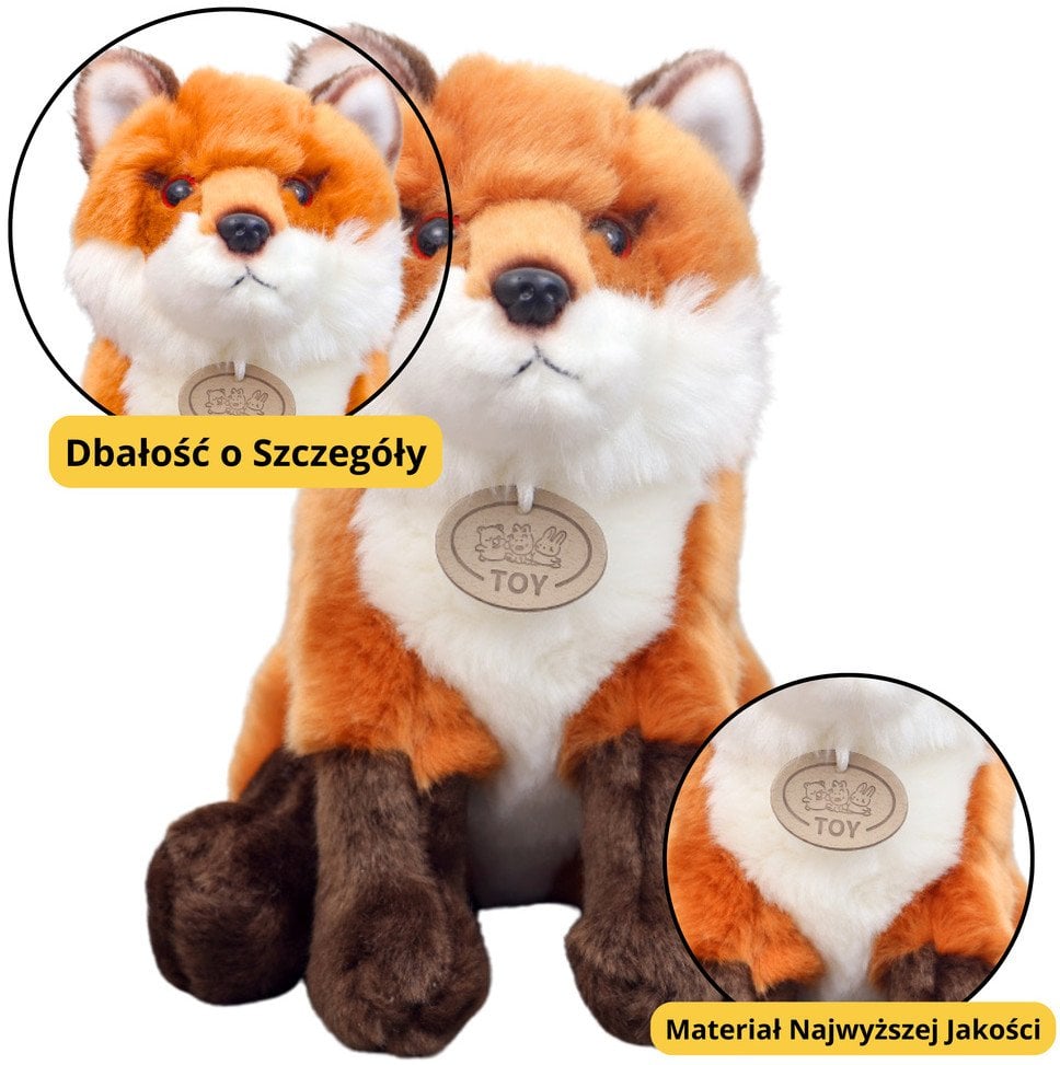 Pluszowa Maskotka Przytulanka Lis Rudo Brązowy 23cm