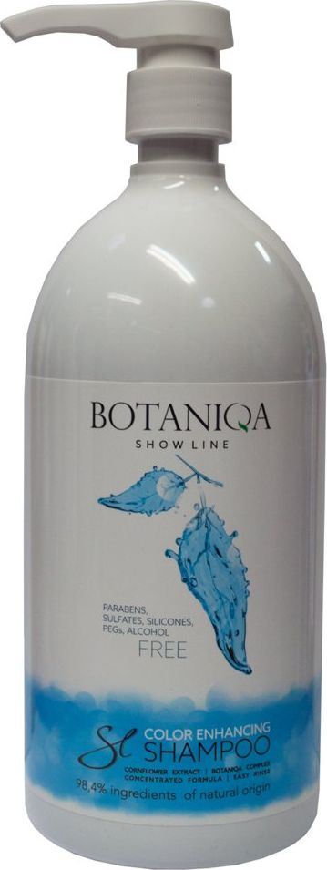 Botaniqa Botaniqa Show Line Color Enhancing Shampoo - szampon rozjaśniający dla szaty białej i jasnej 1l uniwersalny