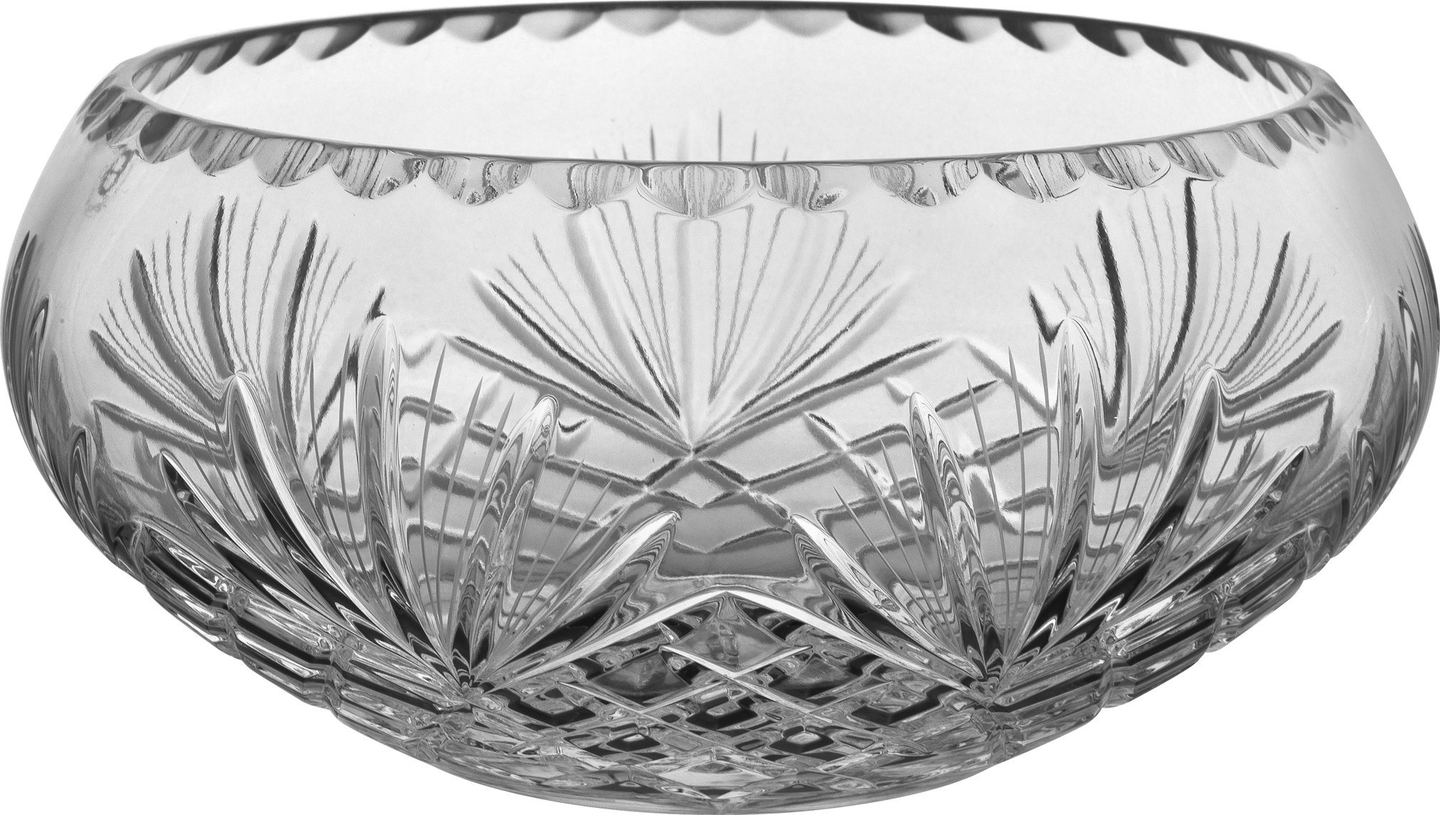 Zawiercie Huta Szkła Owocarka kryształowa 25cm kratka Zawiercie