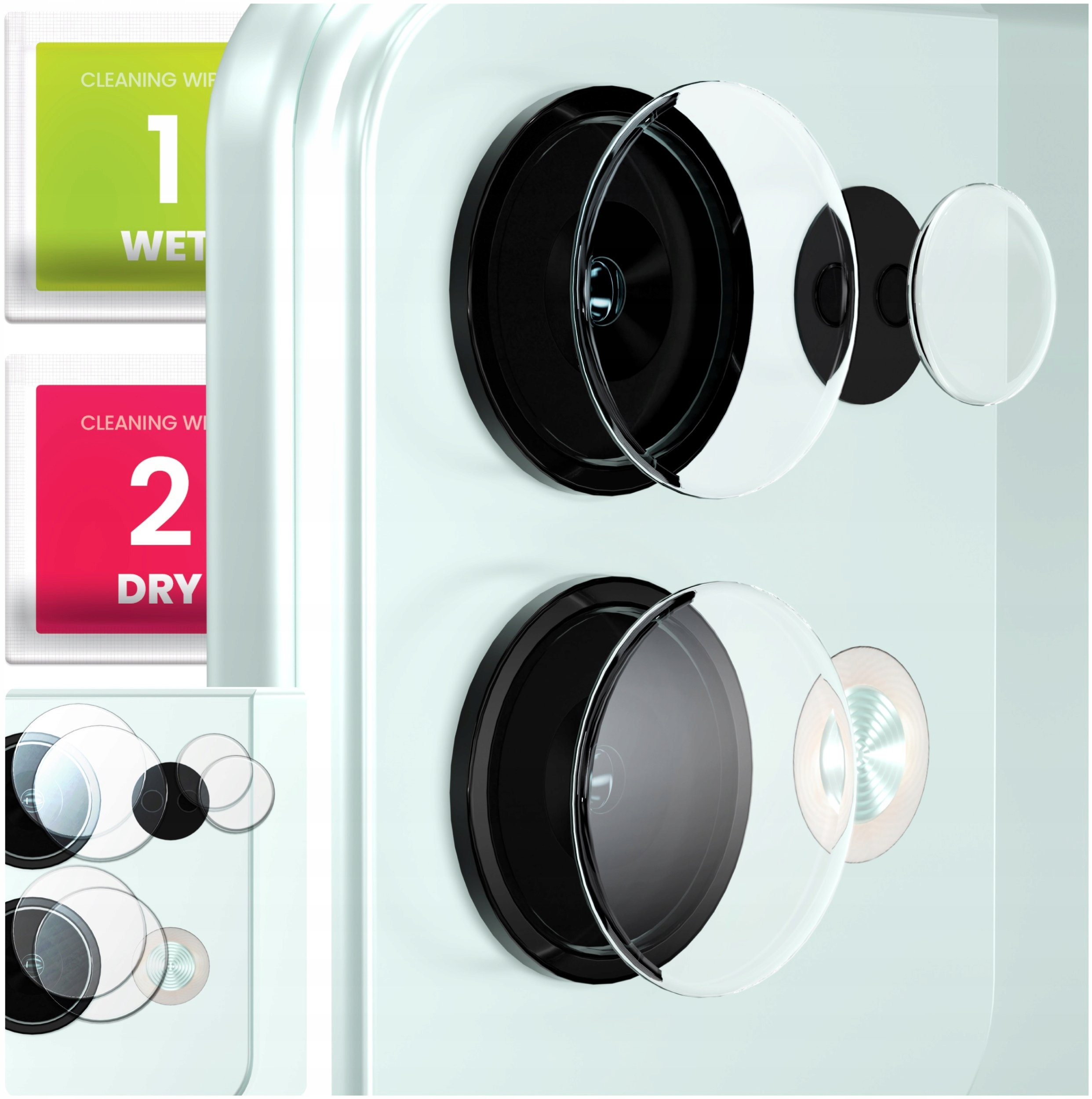 2-PAK Szkło Na Aparat Do Oppo Reno8 Pro Plus (Hartowane, Na Obiektyw, 9H)