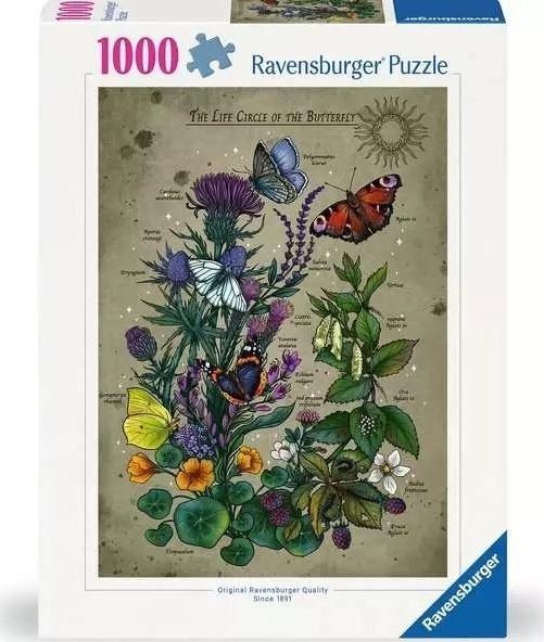 Ravensburger Puzzle Cykl życia motyla 1000 elementów