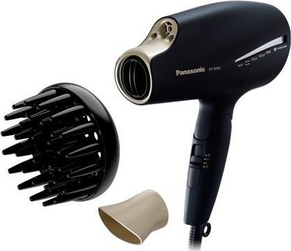 Suszarka Panasonic Panasonic Hair Dryer EH-NA9J-K825 Nanoe 1800 W, Number of temperature settings 4, Diffuser nozzle, Black/Gold