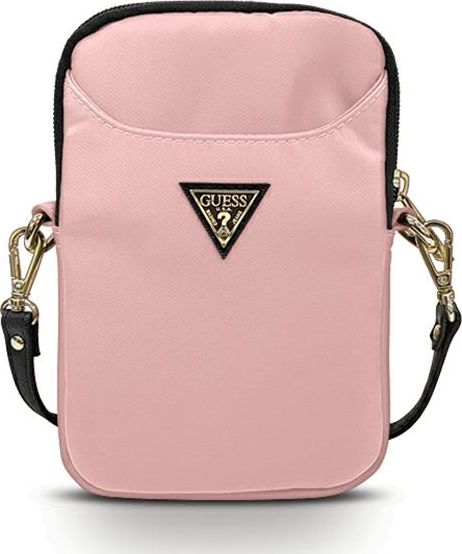 Guess Guess Torebka GUPBNTMLLP różowy/pink Nylon Triangle Logo