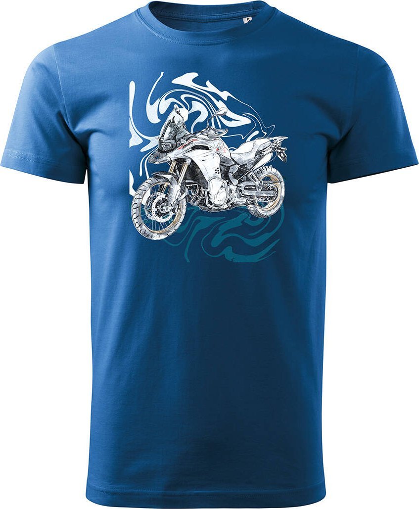 Topslang Koszulka motocyklowa z motocyklem na motor BMW GS F850 męska niebieska M