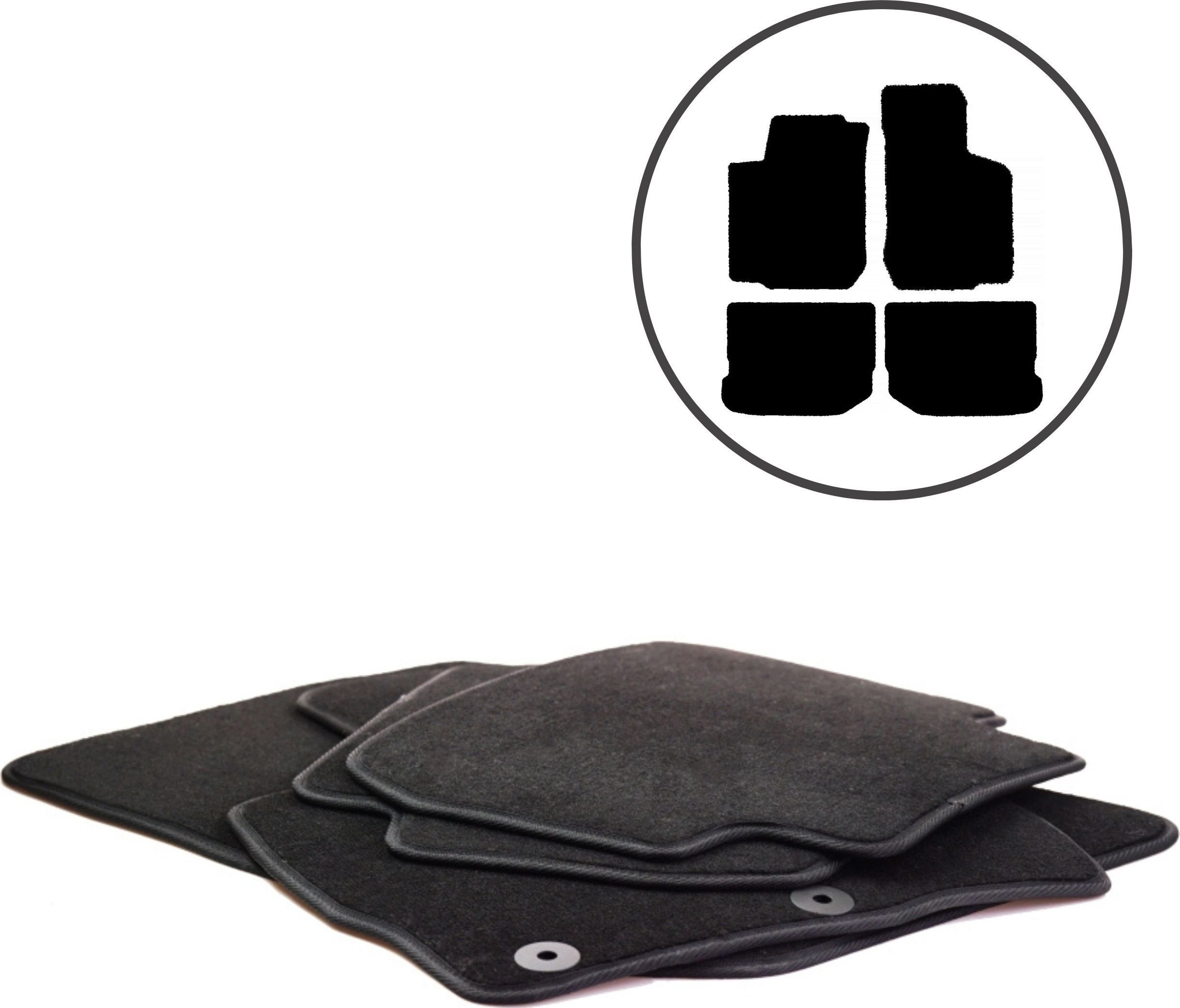 Dikel Dywaniki samochodowe welurowe 4szt Skoda Octavia I