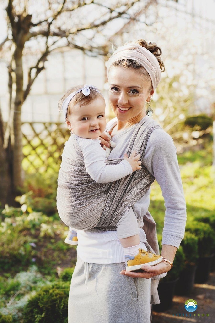 Little Frog Chusta tkana Little Frog - Kwarc 3,6 m