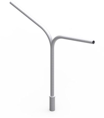 Elko-Bis Wysięgnik lampowy dwuramienny na słup oświetleniowy fi 48,3 mm 105stopni 40102202