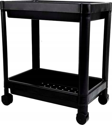 Regał na kółkach 2 poziomowy Decobella SZARY dł.36 szer.23. wys. 40