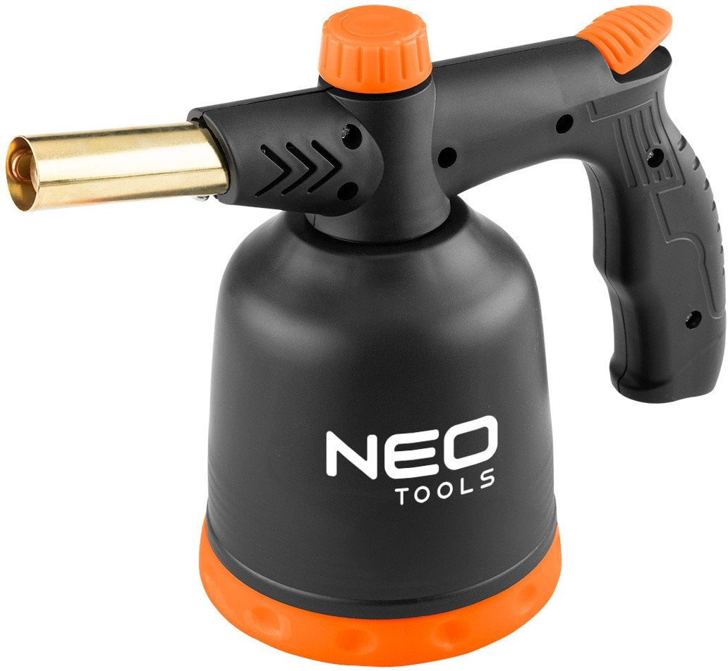 Lampa lutownicza gazowa na naboje 190 g, zapłon piezo, 360 stopni, do pracy w każdej pozycji