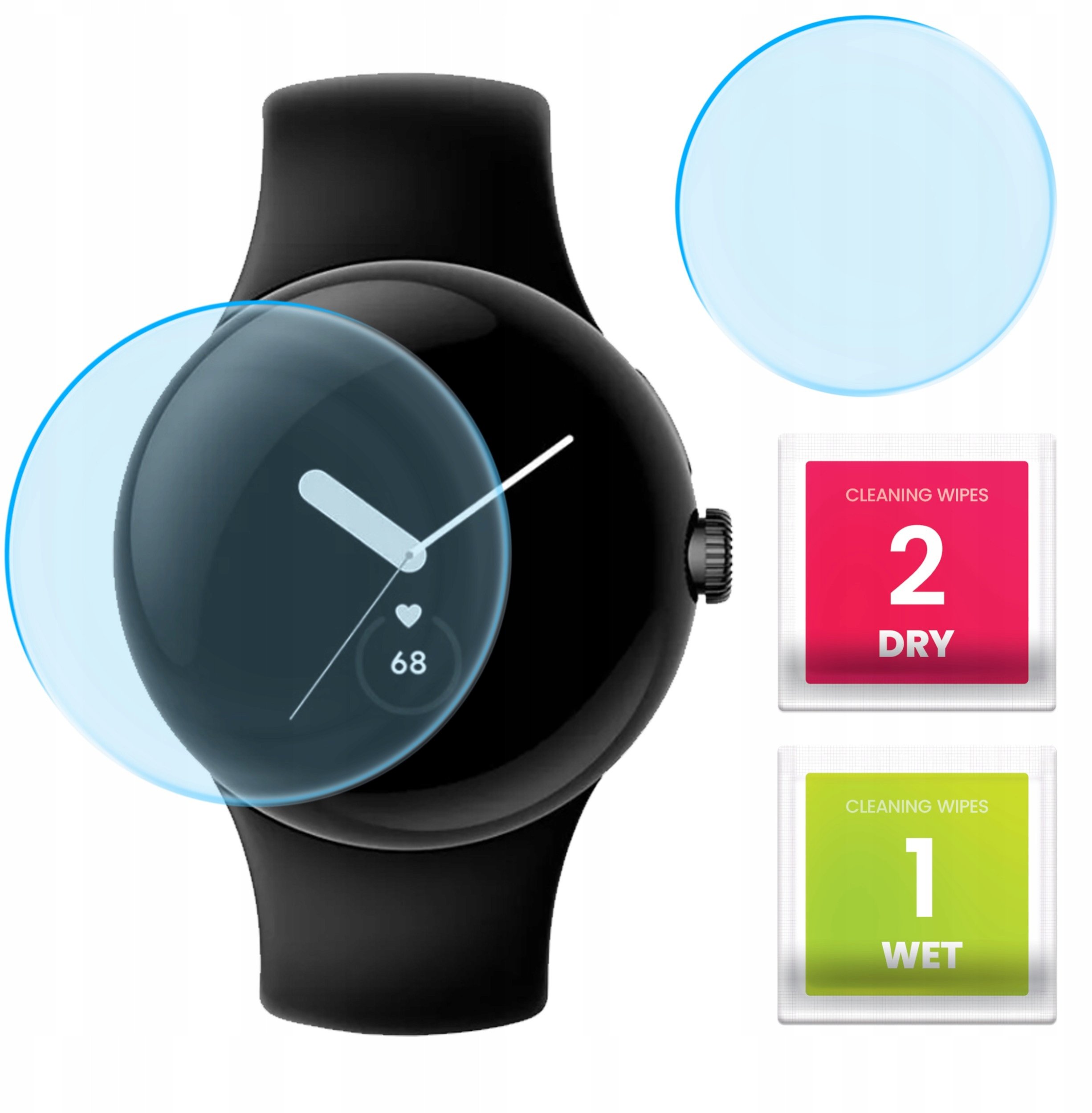 Szkło Hybrydowe do Google Pixel Watch (Szkiełko, Ochronne, Odporne, 9H)