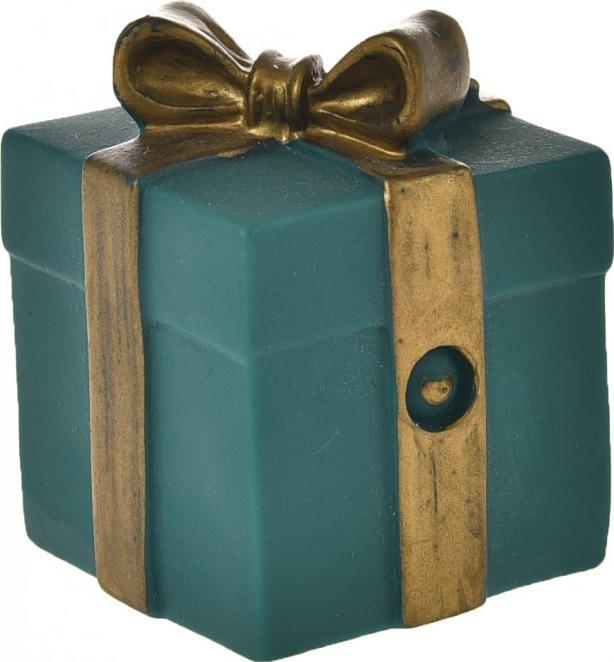 Barry King Zabawka dla psa, prezent niebieski, winylowy, 8,5x6cm, piszcząca