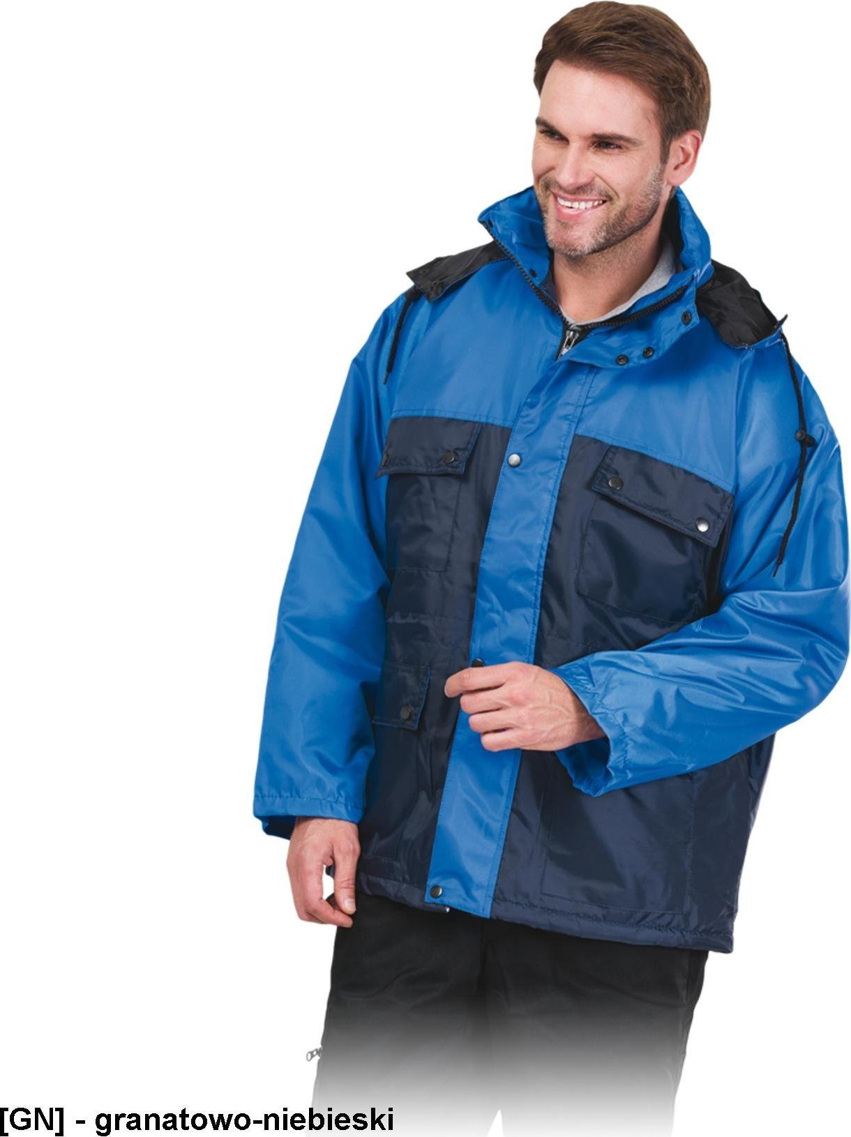 R.E.I.S. WINTERHOOD - Kurtka zimowa z kapturem chowanym w kołnierzu, tkana. 3XL