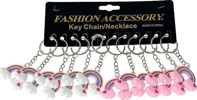 Brelok silikonowy tęcza (12szt)