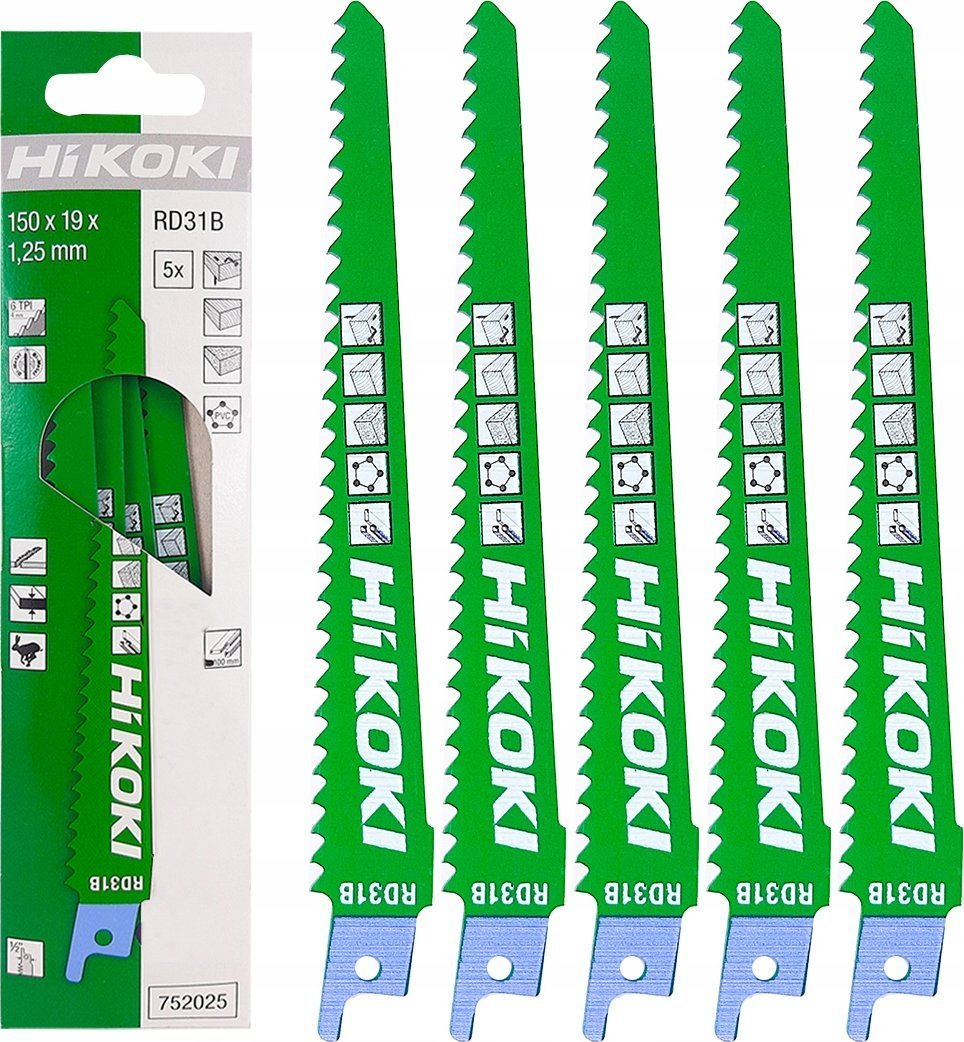 HIKOKI SABRE SAW BLADE RD31B/S611DF 150mm /5pcs.